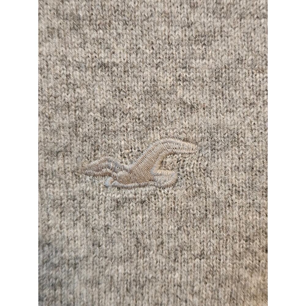 Hollister 100% Cashmere Sweater Womens Medium Gray Mock Neck Raglan Sleeve Soft - Picture 5 of 10